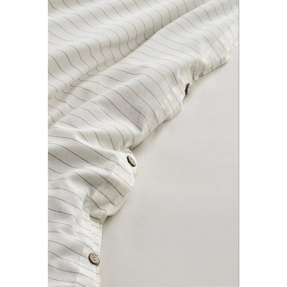 Easy Refine Brown Double Bed Washed Yarn-Dyed Duvet Set - Picture 2 of 3